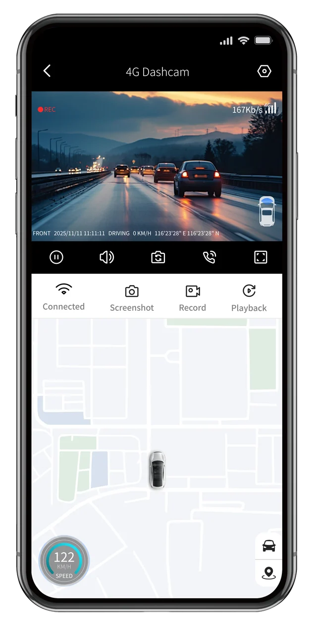 AIDOVID app live view of the road