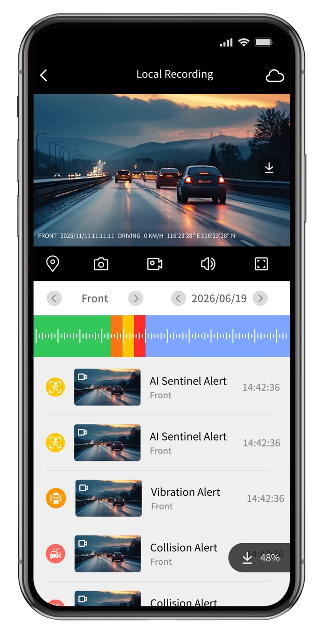AIDOVID app local recording playback