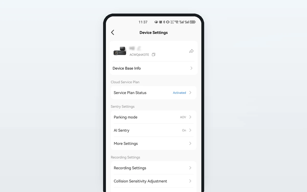 Device settings