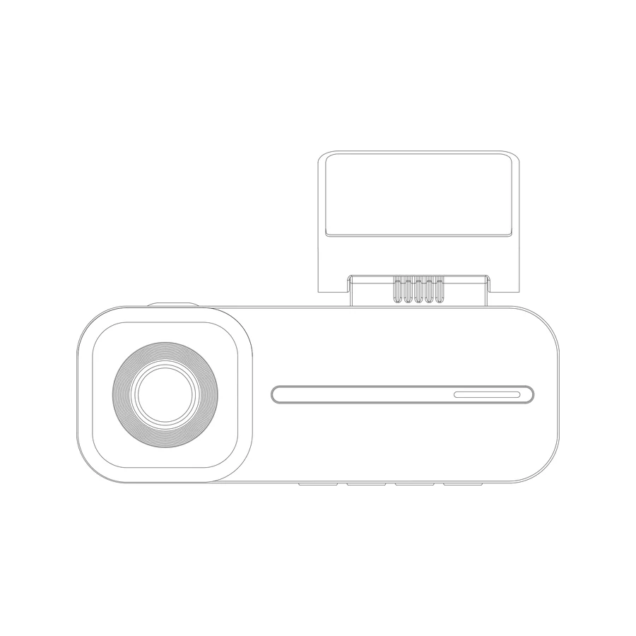 H2 dash camera line drawing