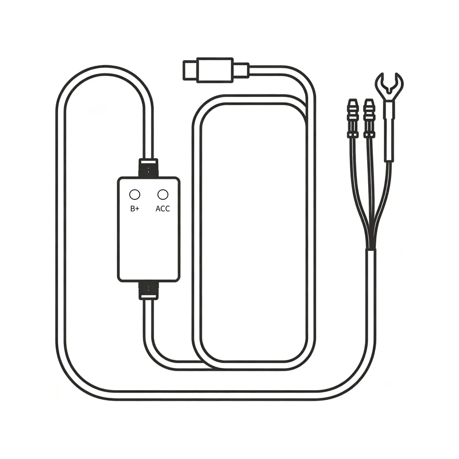 Hardwire kit line drawing