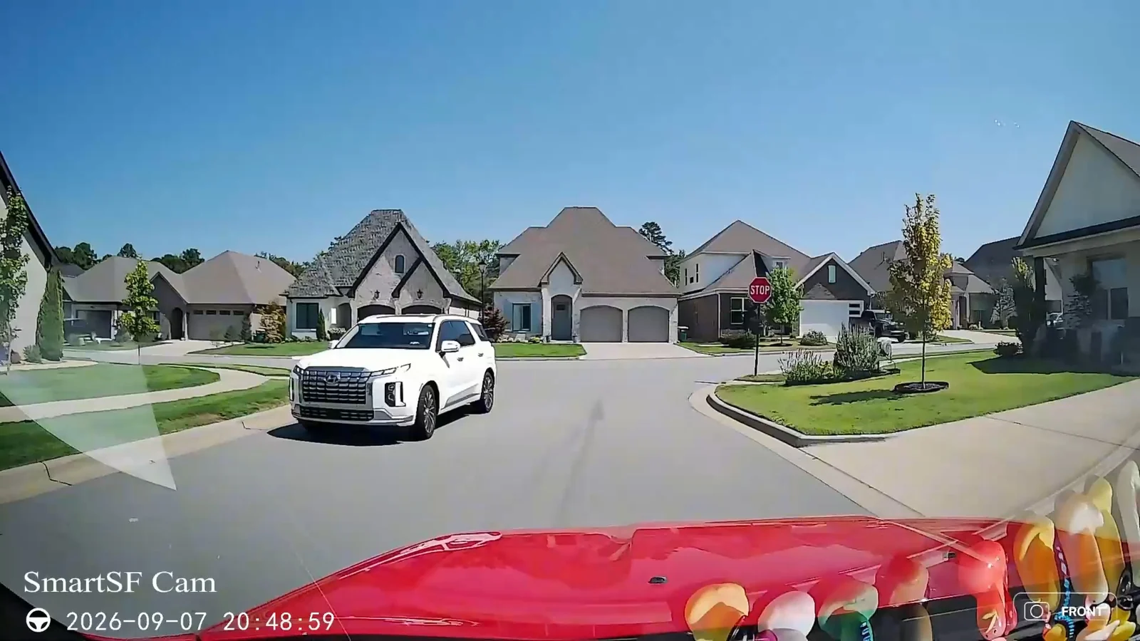 Road view recorded by an H2
